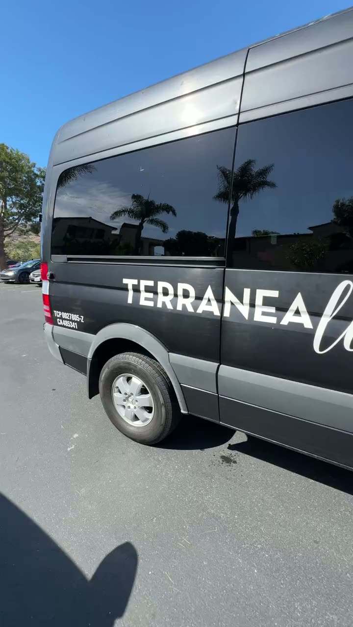 A short clip of a Terranea Life resort shuttle picking us up on the property